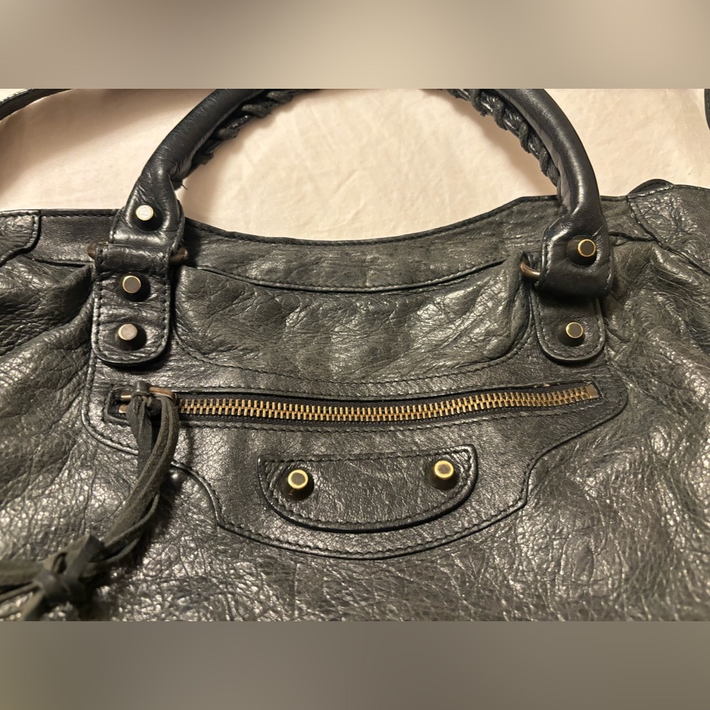 Authentic Balenciaga Motorcycle bag black
